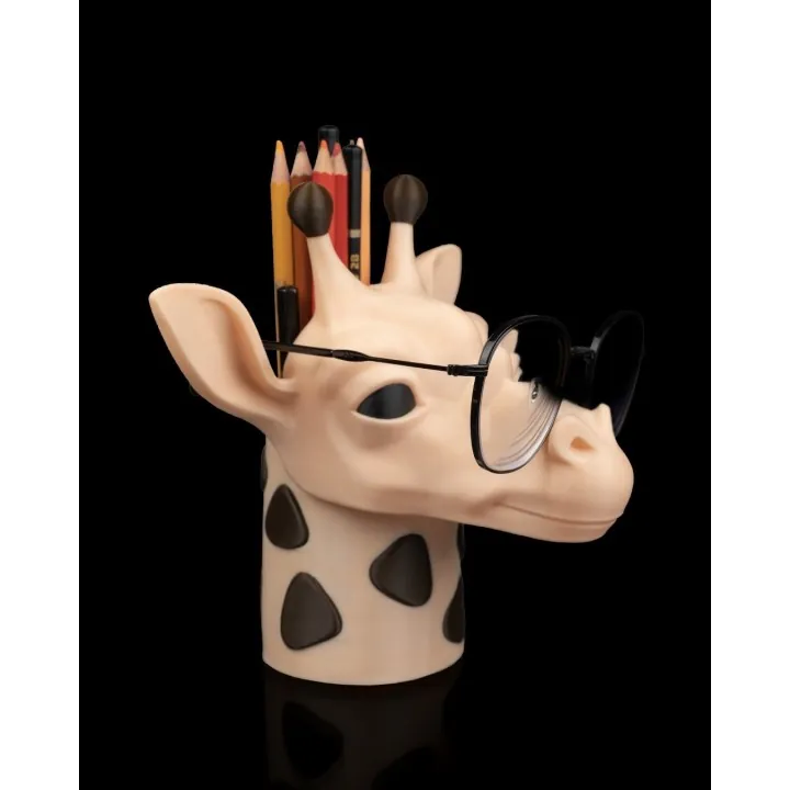 Pot À Crayons Girafe Avec Porte-Lunettes – Made In Occitanie