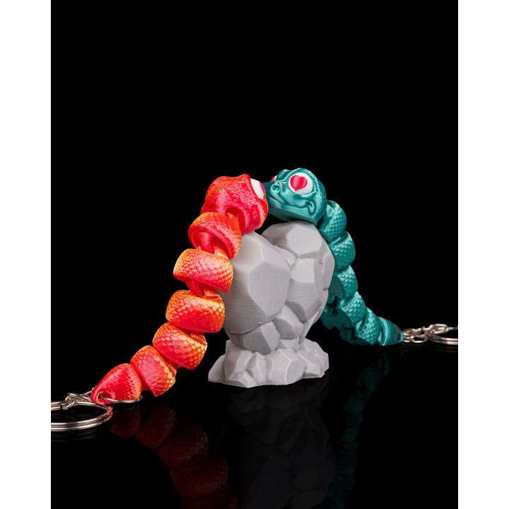 Hiss & Hers – Duo De Serpents Porte-Clés Articulés & Cœur Magnétique