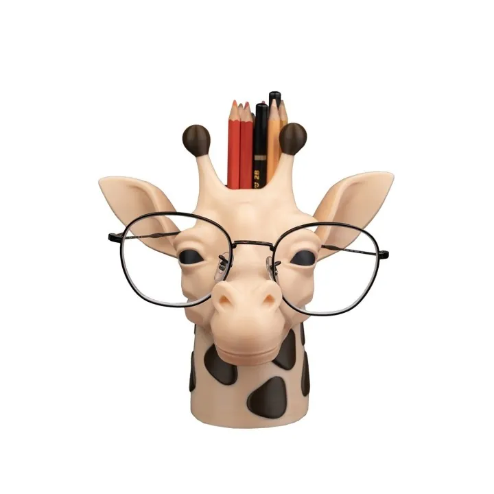 Pot À Crayons Girafe Avec Porte-Lunettes – Made In Occitanie