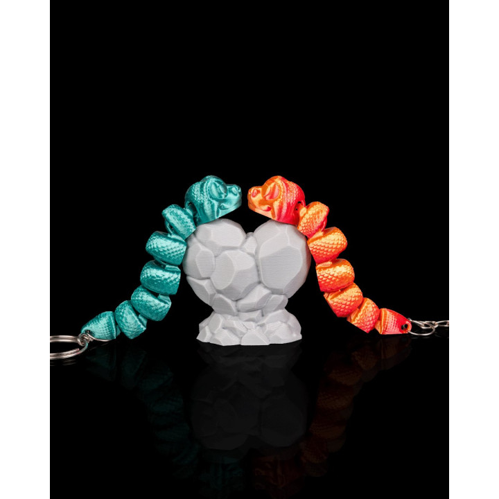 Hiss & Hers – Duo De Serpents Porte-Clés Articulés & Cœur Magnétique
