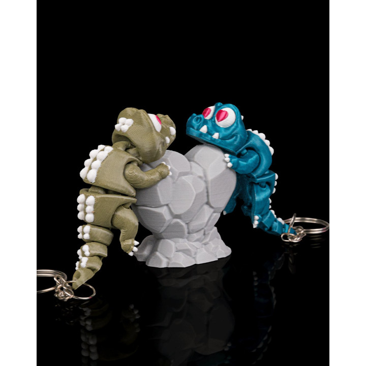 Chomp Mates – Duo De Crocodiles Amoureux Porte-Clés