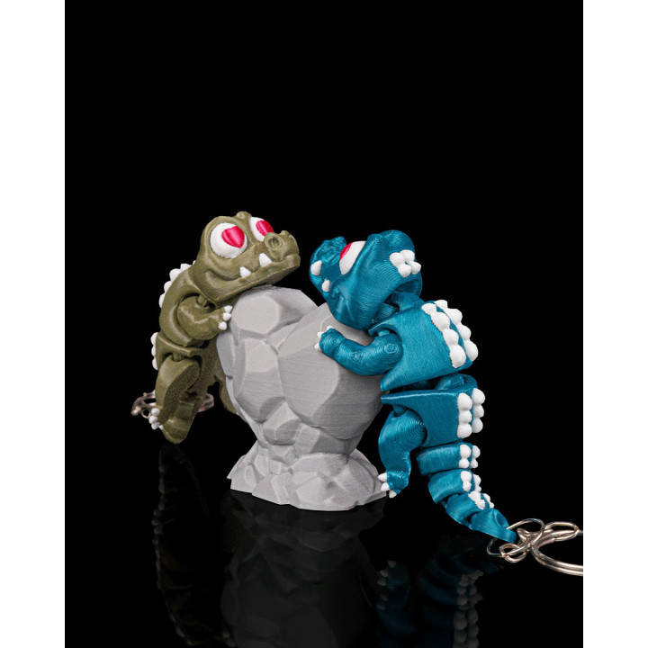 Chomp Mates – Duo De Crocodiles Amoureux Porte-Clés
