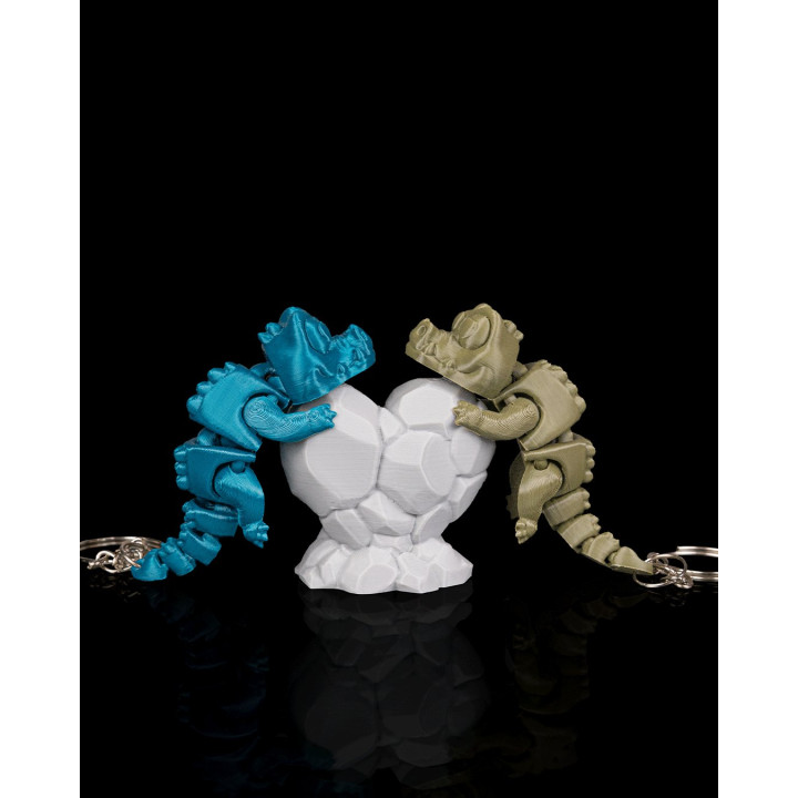 Chomp Mates – Duo De Crocodiles Amoureux Porte-Clés