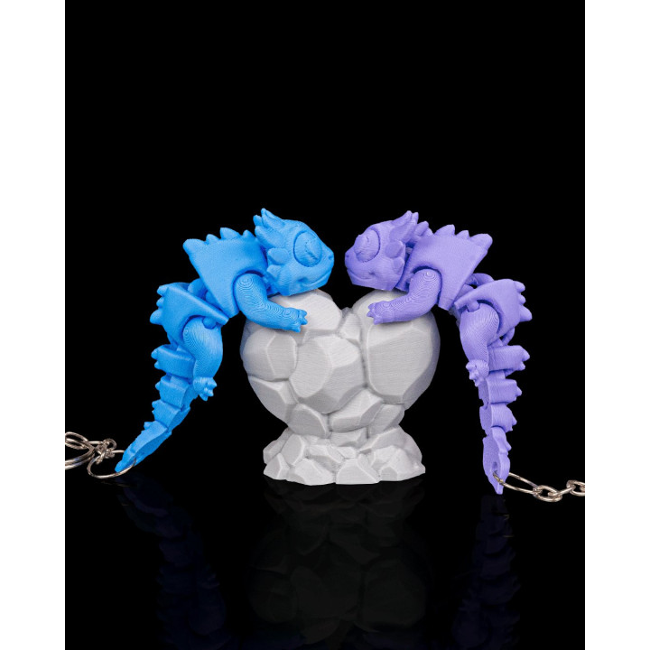 Legendary Lovers – Duo De Dragons Amoureux & Porte-Clés Articulé