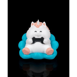 Chubby Unicorn Gamer – Figurine Licorne Joueuse Sur Nuage