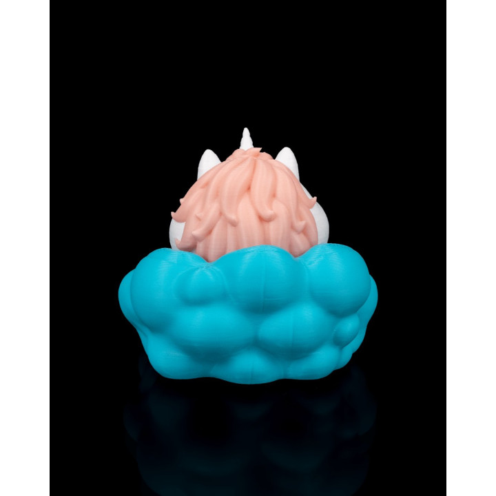 Chubby Unicorn Gamer – Figurine Licorne Joueuse Sur Nuage