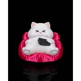 Chubby Cat – Figurine Chat Ronronnant Avec Télécommande Sur Son Coussin