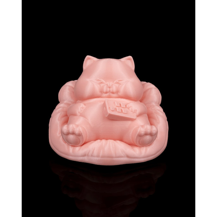 Chubby Cat – Figurine Chat Ronronnant Avec Télécommande Sur Son Coussin