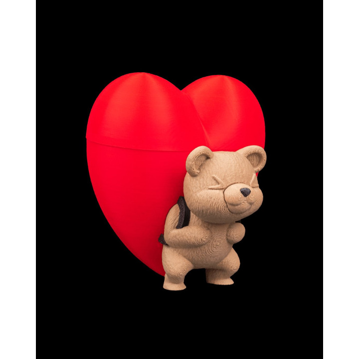 Ours Porte-Cœur – Boîte Surprise Coeur Rouge Avec Ourson
