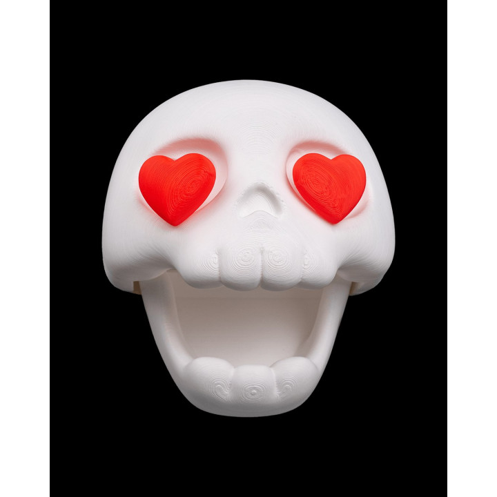 Skull Crush – Contenant Crâne Romantique Aux Yeux Cœur