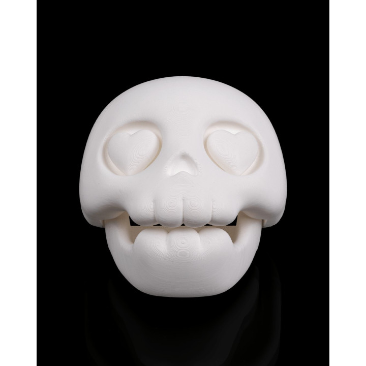 Skull Crush – Contenant Crâne Romantique Aux Yeux Cœur
