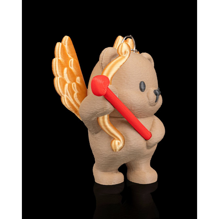 Cupid Cub – Ourson Cupidon Avec Flèche D'Amour & Alphabet Porte-Clés