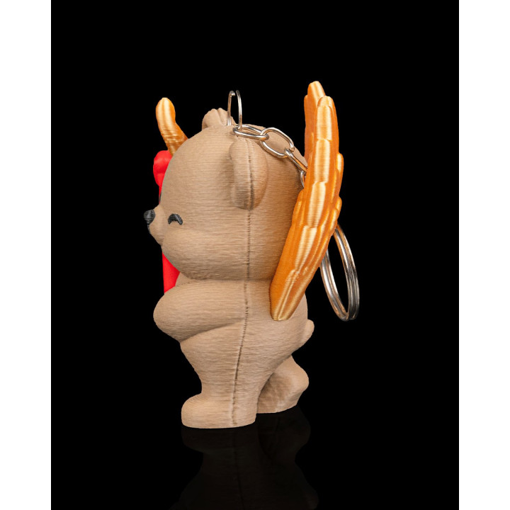 Cupid Cub – Ourson Cupidon Avec Flèche D'Amour & Alphabet Porte-Clés