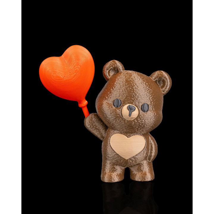 Ours Câlin Ballon Cœur – Figurine & Porte-Clés "Heart Up Bear"