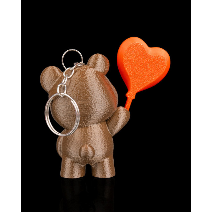Ours Câlin Ballon Cœur – Figurine & Porte-Clés "Heart Up Bear"