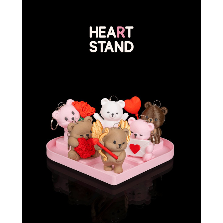 Présentoir Cœur – Support Figurines & Charms En Forme De Cœur