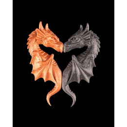 Pendentifs Dragons Cœur – Duo "Bonded By Fire" | Bijoux Couple