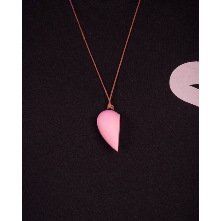 Pendentif Heart & Hollow – Cœur & Os, Duo Magnétique Articulé