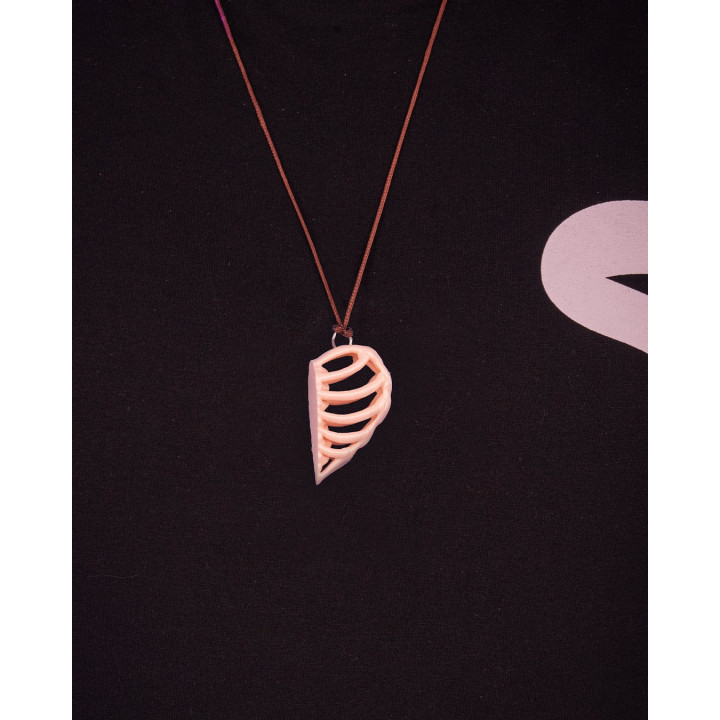 Pendentif Heart & Hollow – Cœur & Os, Duo Magnétique Articulé