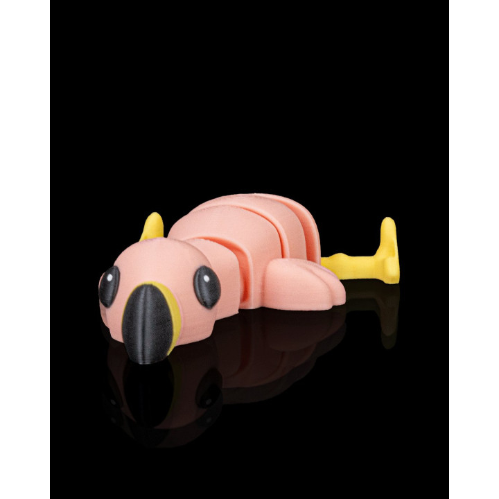 Flamant Rose Allongé – Figurine Articulée Humour & Déco