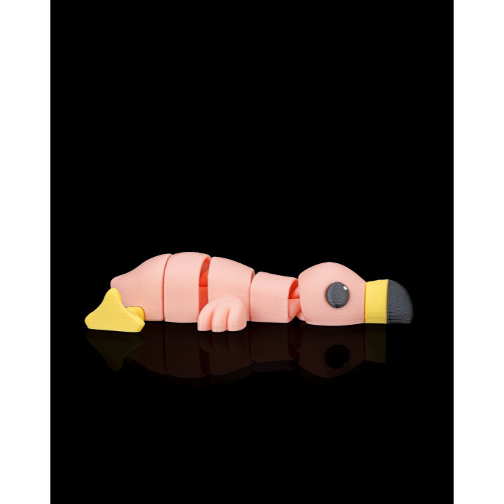 Flamant Rose Allongé – Figurine Articulée Humour & Déco
