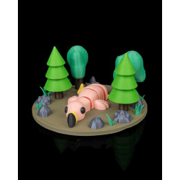 Flamant Rose Allongé – Figurine Articulée Humour & Déco