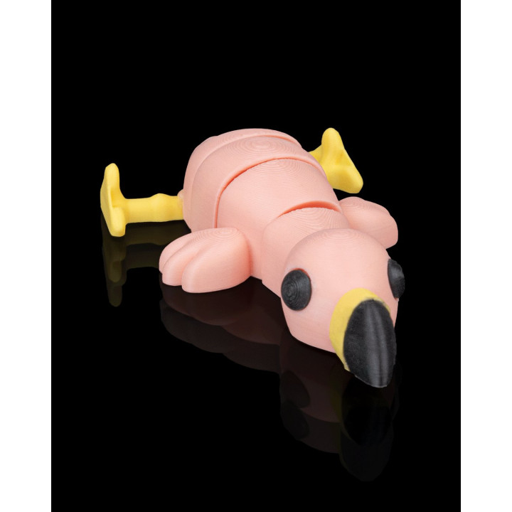 Flamant Rose Allongé – Figurine Articulée Humour & Déco