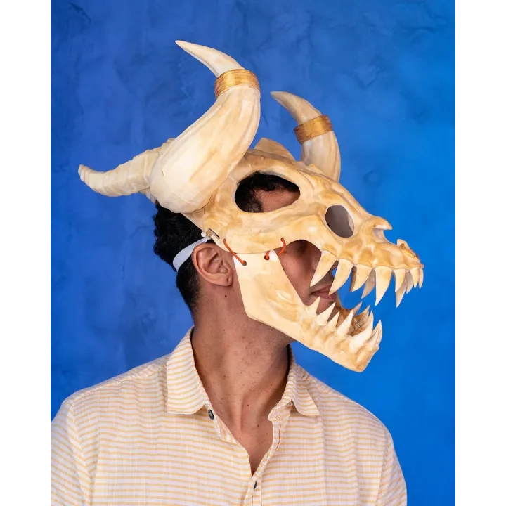 Masque Crâne Démon Cornu Cosplay – Made in Occitanie