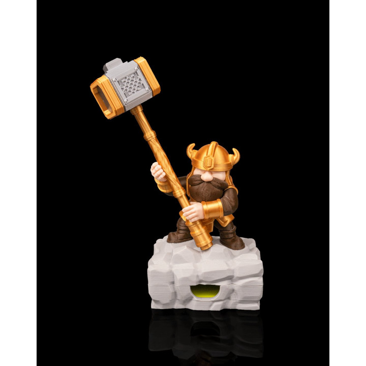 Guerrier Nain Viking – Porte-Stylo & Porte-Post-It Décoratif