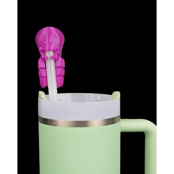 Deep Sips – Topper De Paille Pieuvre & Charms Marins