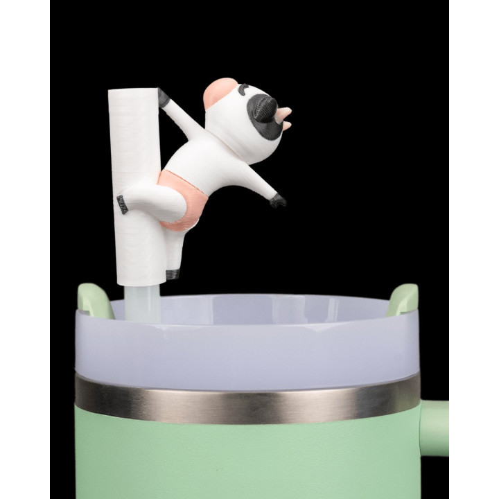Udderly Thirsty – Embout De Paille Vache & Charm Rigolo