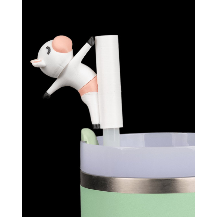 Udderly Thirsty – Embout De Paille Vache & Charm Rigolo