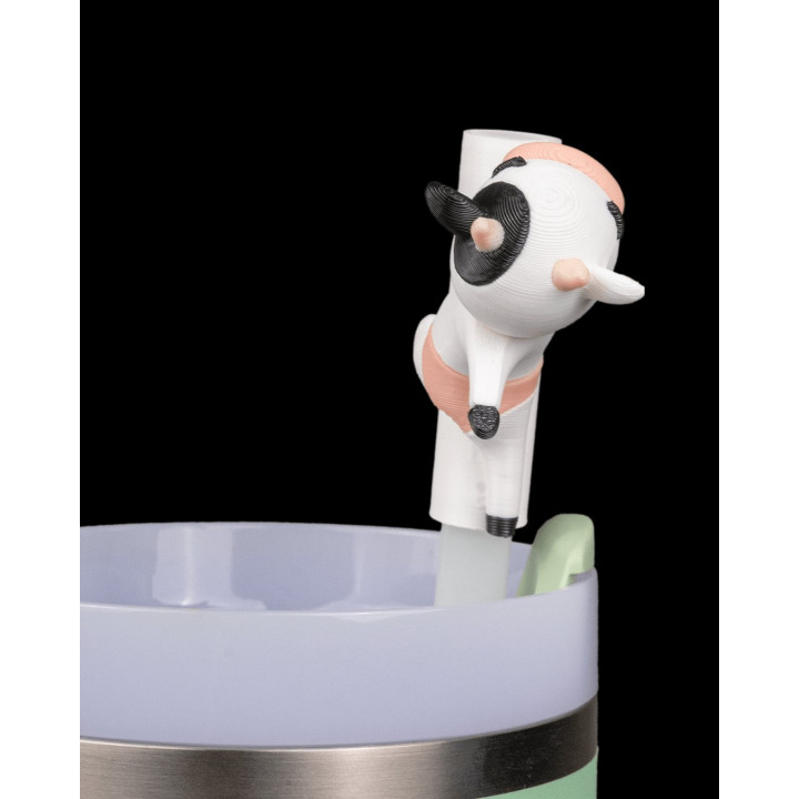 Udderly Thirsty – Embout De Paille Vache & Charm Rigolo