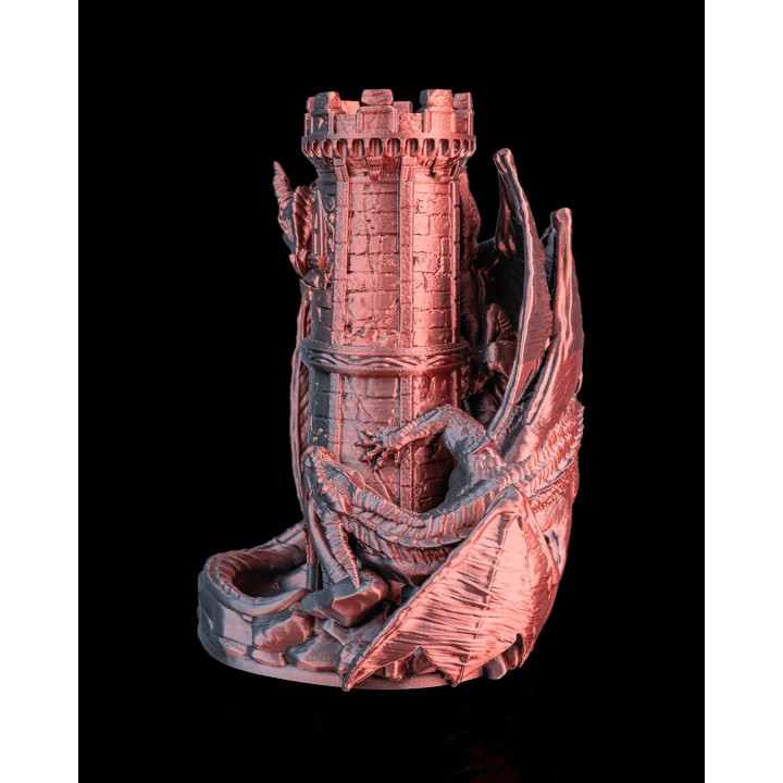 Tour À Dés Twin Fate – Deux Dragons Gardiens Du Sort