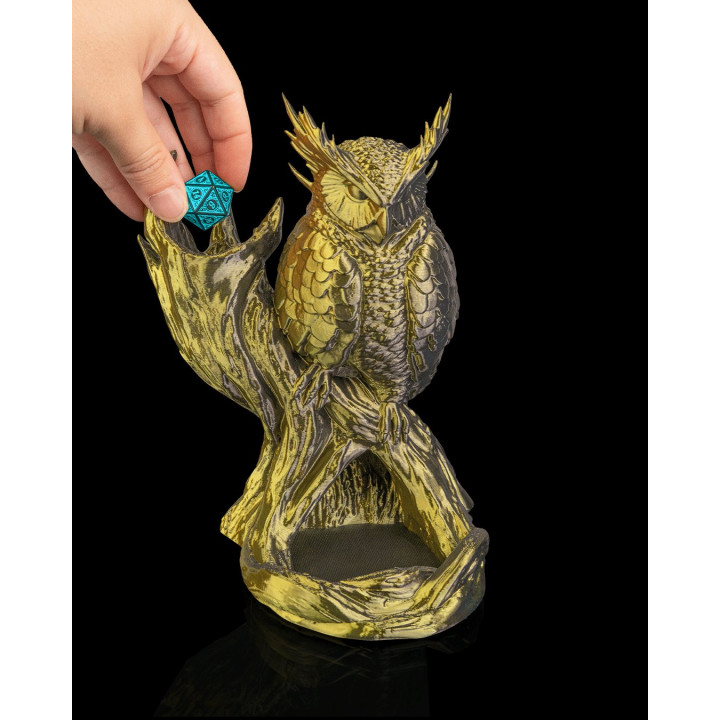 Tour À Dés Hibou De L'Augure – Lanceur De Dés Fantasy Made In Occitanie