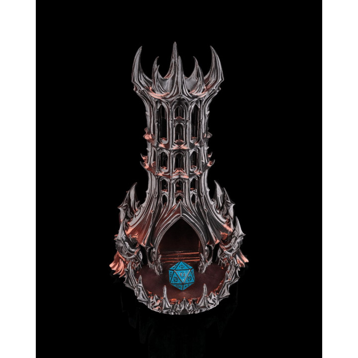 Tour À Dés Obsidian Citadel – Forteresse Gothique Pour Jeux De Rôle