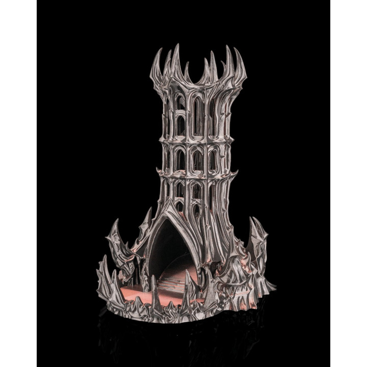 Tour À Dés Obsidian Citadel – Forteresse Gothique Pour Jeux De Rôle
