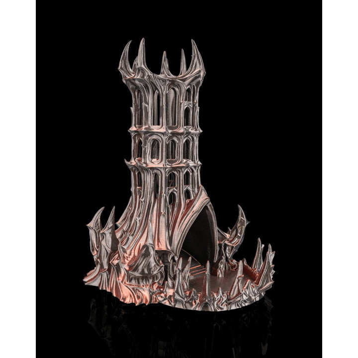 Tour À Dés Obsidian Citadel – Forteresse Gothique Pour Jeux De Rôle