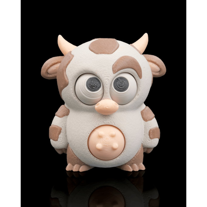 Moo-Ving Belly – Porte-Clés Vache Interactive Aux Yeux Mobiles