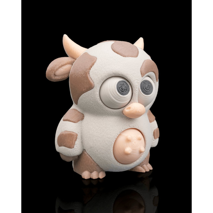 Moo-Ving Belly – Porte-Clés Vache Interactive Aux Yeux Mobiles