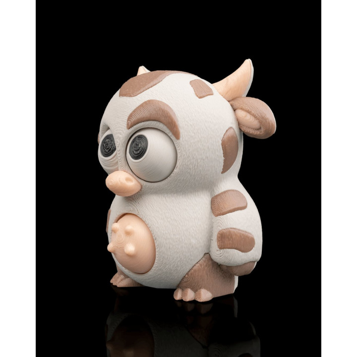 Moo-Ving Belly – Porte-Clés Vache Interactive Aux Yeux Mobiles