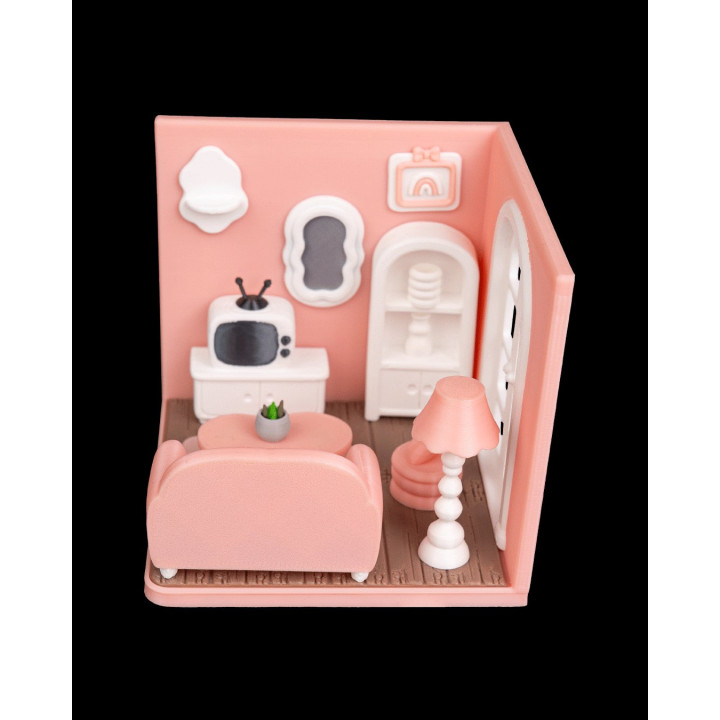 Salon Miniature Tiny Living Room – Décoration Maison De Poupée