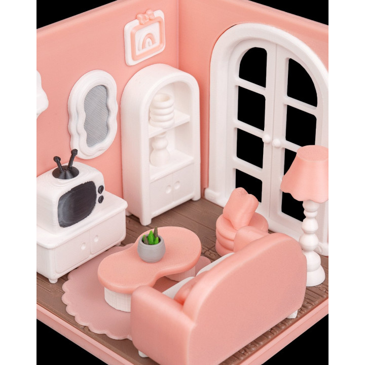 Salon Miniature Tiny Living Room – Décoration Maison De Poupée