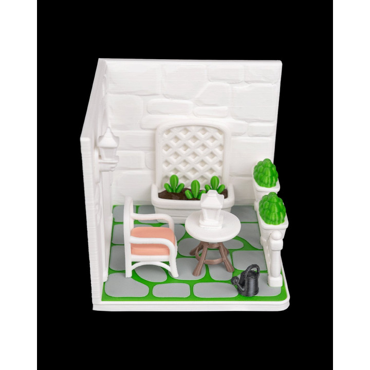 Tiny Balcony – Scène Miniature Balcon Cosy Avec Jardin & Mobilier