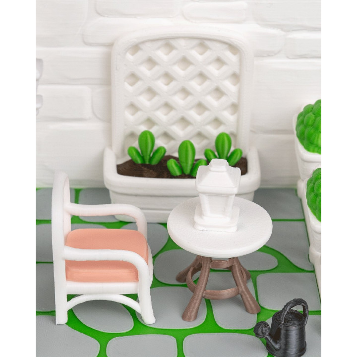 Tiny Balcony – Scène Miniature Balcon Cosy Avec Jardin & Mobilier