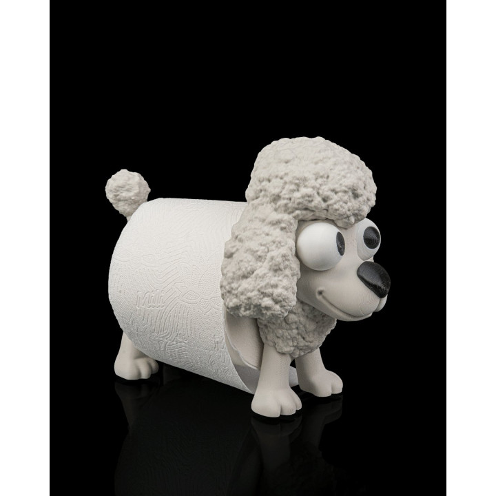 Poopoodle – Porte-Papier Toilette Caniche Rigolo