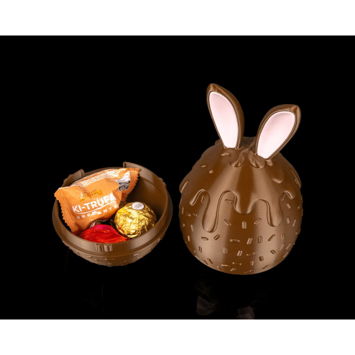 Œuf Surprise Lapin Chocolat – Contenant Décoratif De Pâques