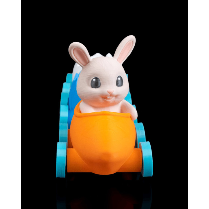 Train De Pâques – Lapin Sur Carotte & Wagons Œufs