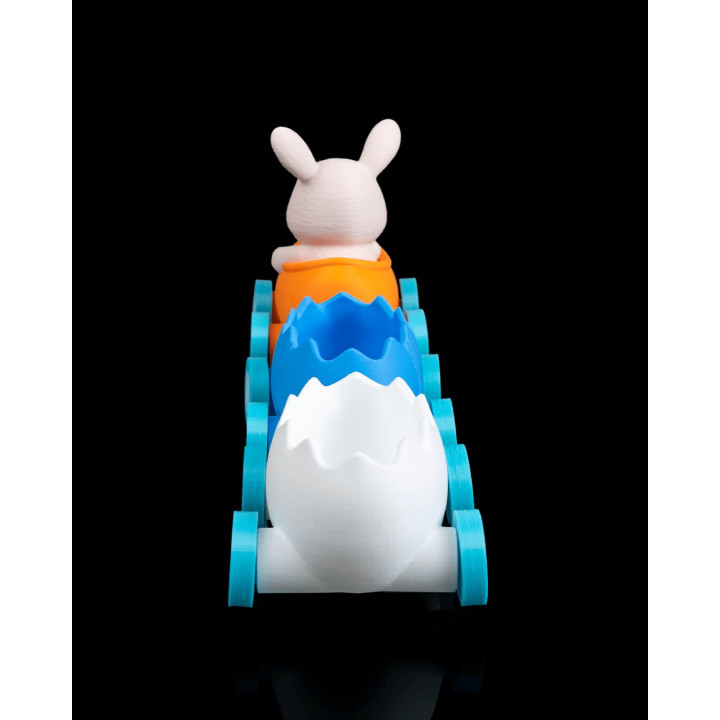 Train De Pâques – Lapin Sur Carotte & Wagons Œufs