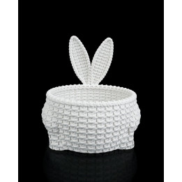 Corbeille Lapin Style Crochet – Bunny Bowl Décorative